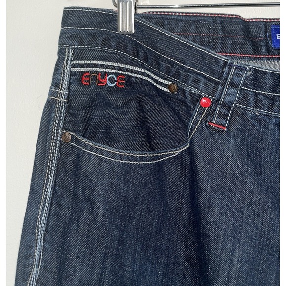Vintage Enyce Jeans Men's 40x31 Dark Wash Denim Relaxed Fit Y2K Baggy Streetwear - Picture 4 of 11